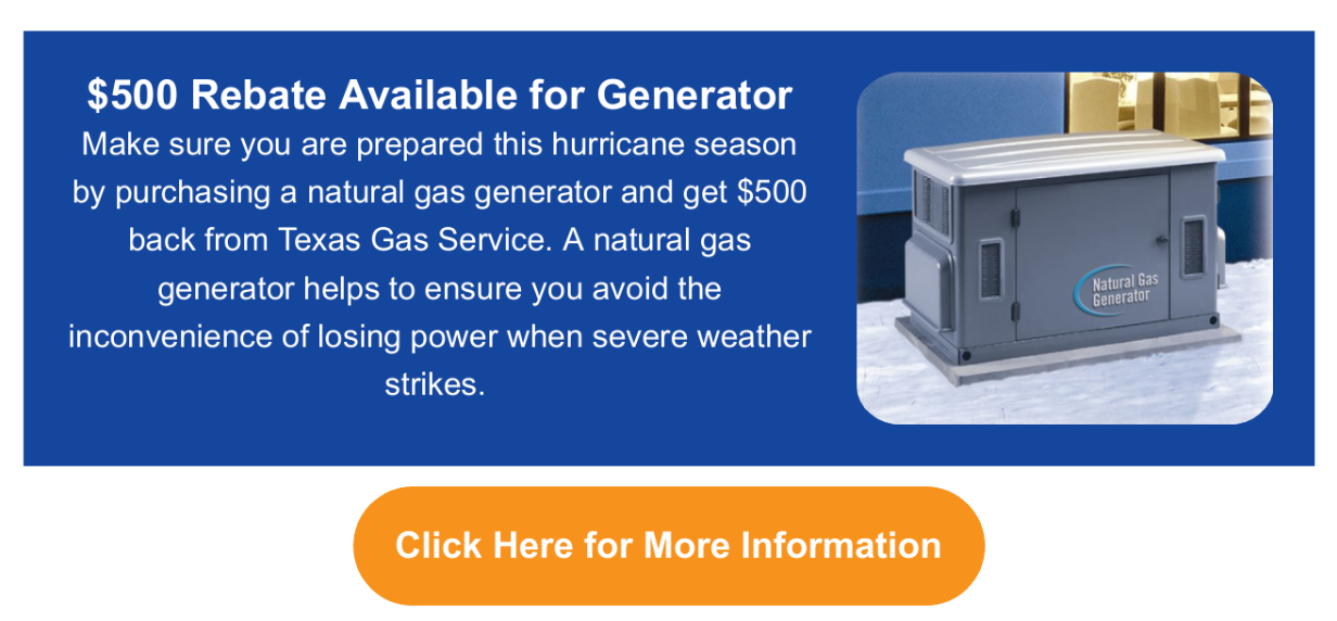natural gas generator rebate coupon